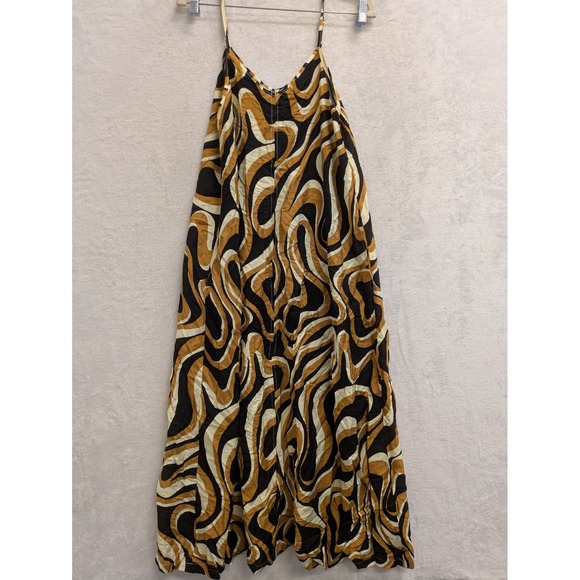 Polagram Dresses & Skirts - Polagram Womens Dress S Small Brown Black Cream Sleeveless Maxi Casual‎